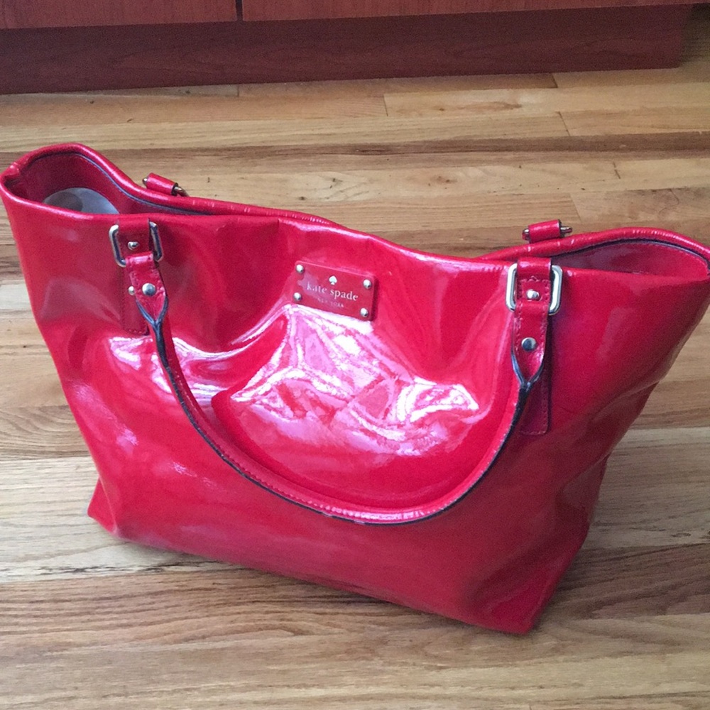 Kate Spade Patent Leather Shoulder Bag Red